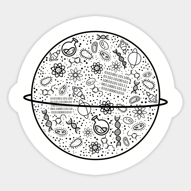 Planet of science Sticker by drew.art